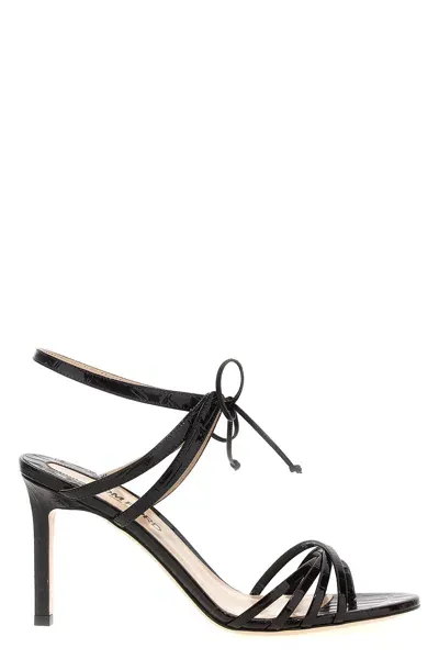 Tom Ford Women 'glossy Stamped Croc' Sandals In Brown