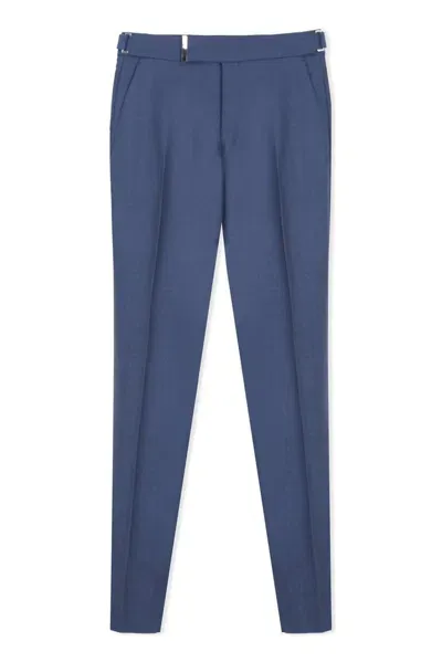 Tom Ford Mohair Atticus Trousers In Blue