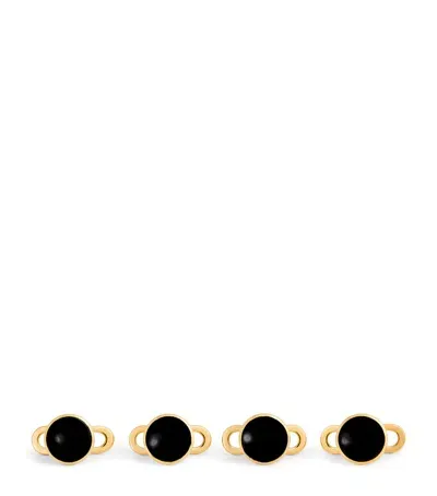 Tom Ford Yellow Gold And Onyx Cufflinks