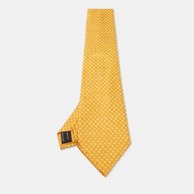 Pre-owned Tom Ford Yellow Silk Jacquard Traditional Tie