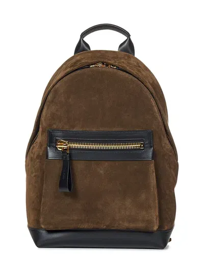 Tom Ford Zip Fastened Backpack In Light Brown