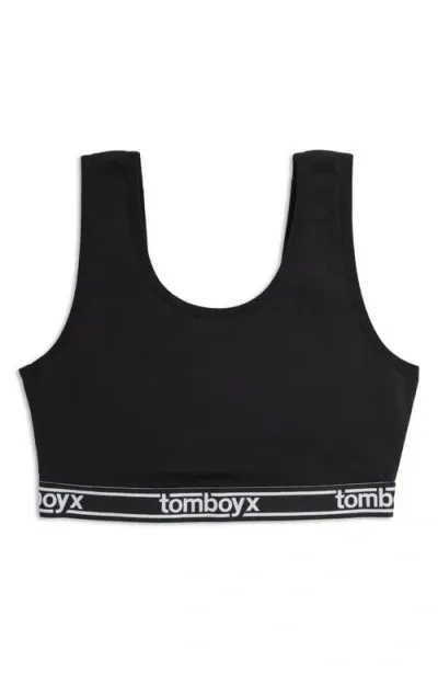 Tomboyx Essentials Soft Bra In Black Logo