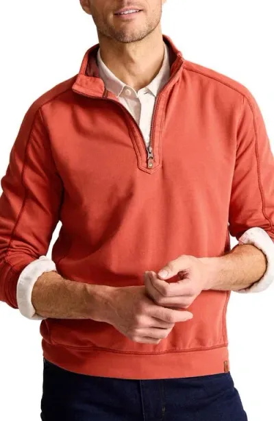 Tommy Bahama Ben & Terry Half Zip Sweatshirt In Orange