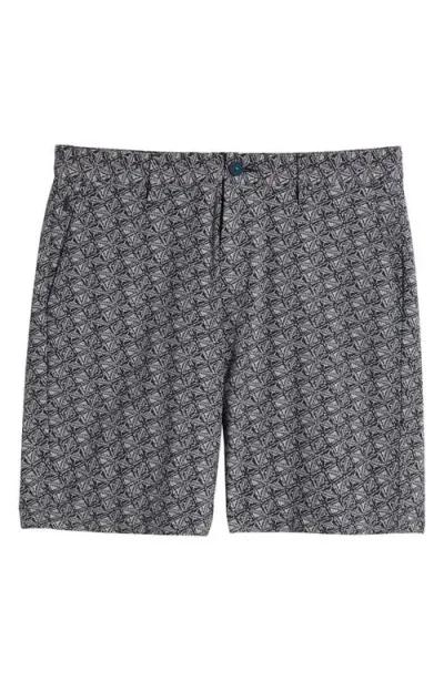 Tommy Bahama Chip Shot Beachcomber Geo Stretch Ripstop Shorts In Black