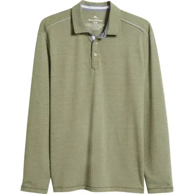 Tommy Bahama Coasta Vera Long Sleeve Polo In Tea Leaf