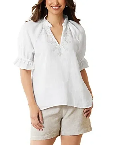 Tommy Bahama Coastalina Shell Beaded Top In White