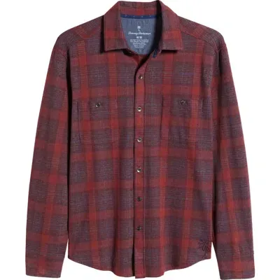 Tommy Bahama Fireside San Miguel Plaid Cotton Button-up Shirt In Rhododendr