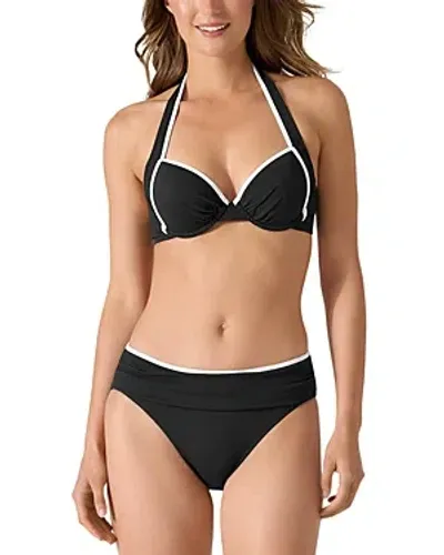 Tommy Bahama Island Cays Cabana Cup Sized Underwire Bikini Top In Black