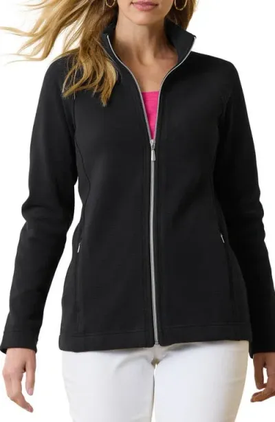 Tommy Bahama New Aruba Zip Jacket In Black