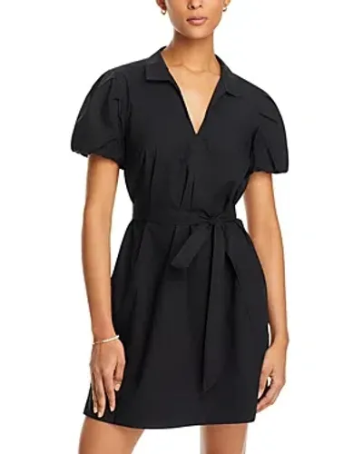 Tommy Bahama Oceana Poplin Puff Sleeve Dress In Black