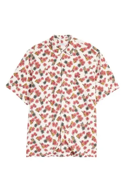 Tommy Bahama Veracruz Cay Ukelele Blooms Short-sleeve Button-up Shirt In Bleached Sand