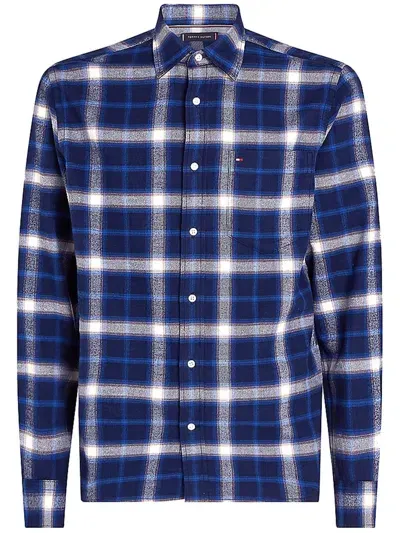 Tommy Hilfiger Brushed Shadow Check Shirt Clothing In Blue