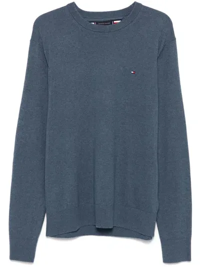 Tommy Hilfiger Crew-neck Sweater In Blue