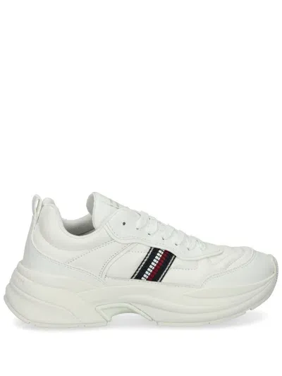 Tommy Hilfiger Leather Sneakers In White