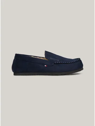 Tommy Hilfiger Lined Driver Slipper In Desert Sky