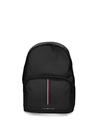 Tommy Hilfiger Logo-print Corporate Backpack In Black