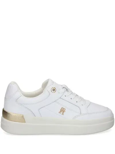 Tommy Hilfiger Logo Sneakers In 白色