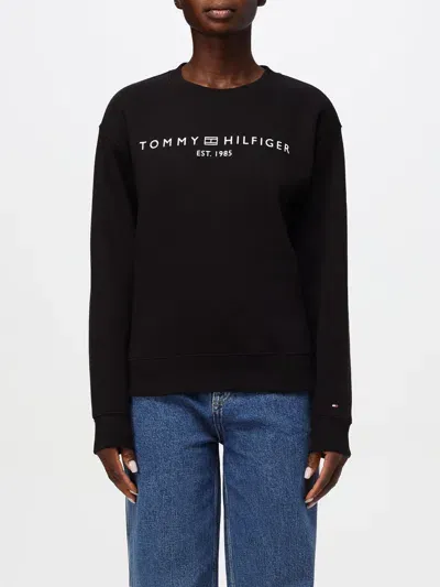 Tommy Hilfiger Sweatshirt  Woman Color Black In Schwarz