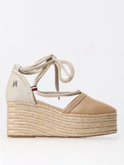 Tommy Hilfiger 75mm Wedge-heel Espadrilles In Kaki