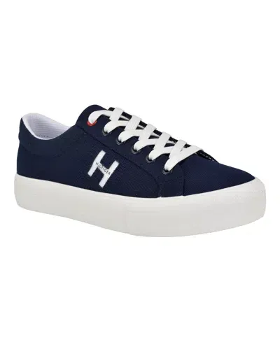 Tommy Hilfiger Women's Aconia Lace Up Sneakers In Dark Blue