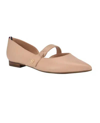 Tommy Hilfiger Women's Venny Pointed Toe Dress Flats In Light Natural