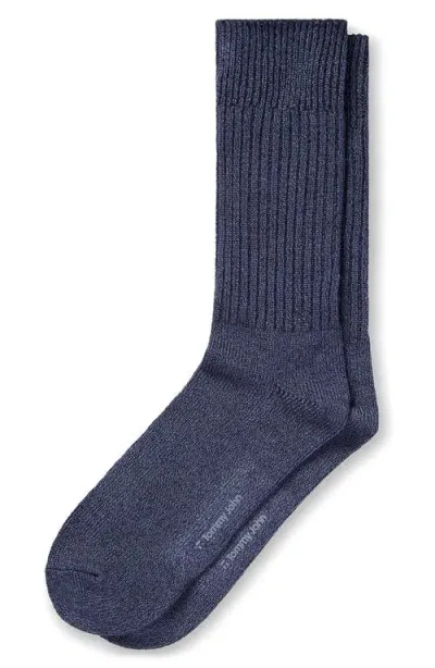 Tommy John Casual Crew Socks In Blue