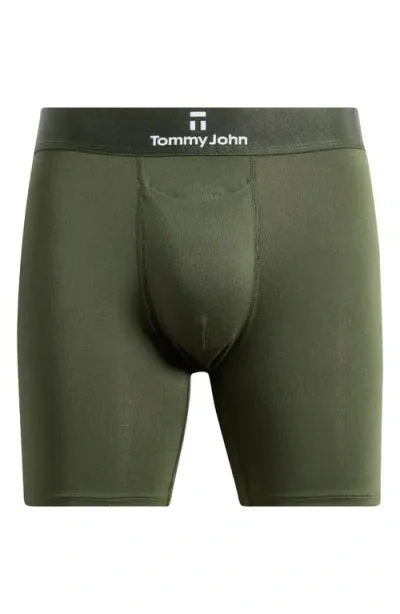 Tommy John Second Skin 6-inch Boxer Briefs In Dark Olive