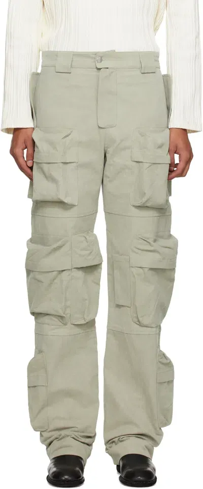 Tondolo Taupe Multi Pocket Cargo Pants In Laurel Oak