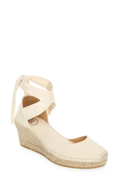 Toni Pons Julia Wraparound Espadrille Wedge In Ecru