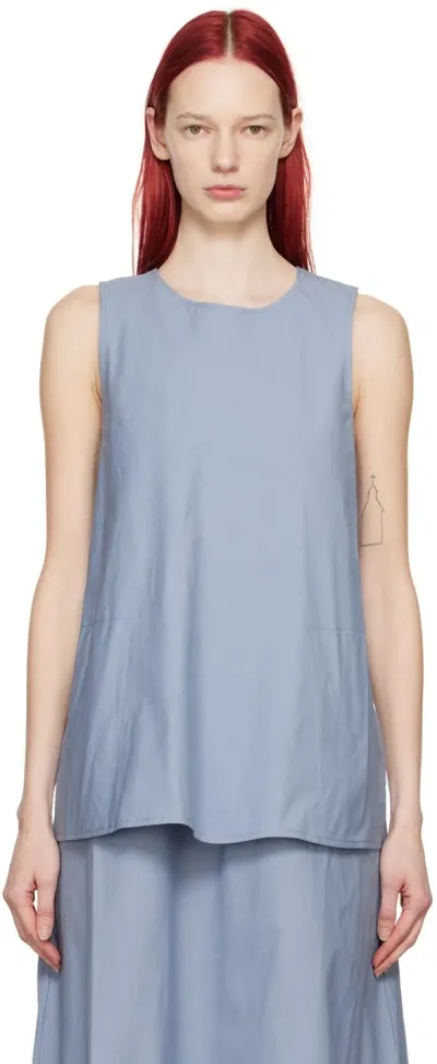 Toogood Blue 'the Gardener' Tank Top In Lw Textured Cotton T