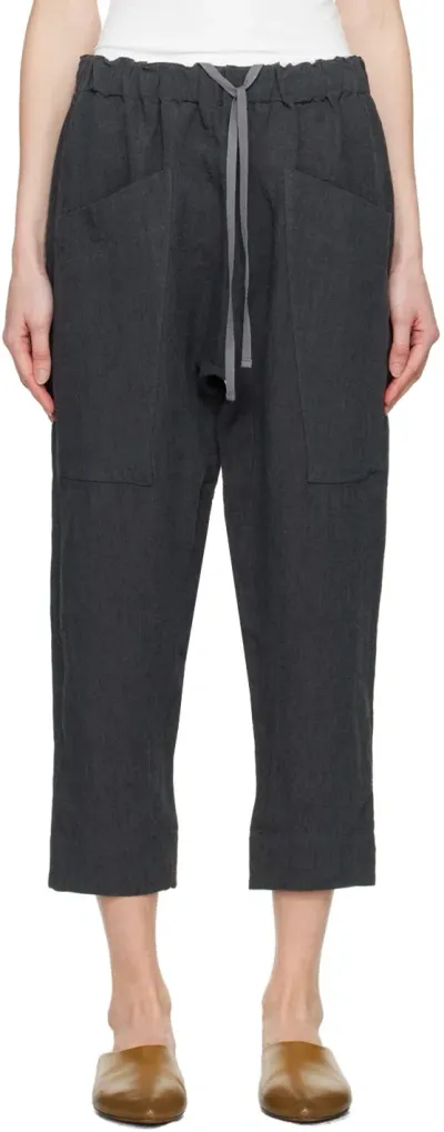 Toogood Gray 'the Perfumer' Trousers In Laundered Linen Pewt