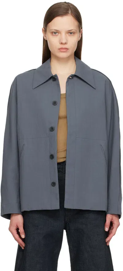 Toogood Indigo 'the Acrobat' Jacket In Double Cotton Charco