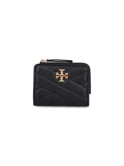 Tory Burch Bi-fold Wallet Kira Moto In Black  