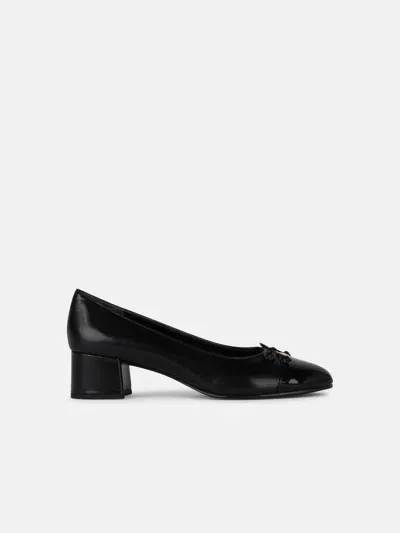 Tory Burch Black Leather Ballet Flats