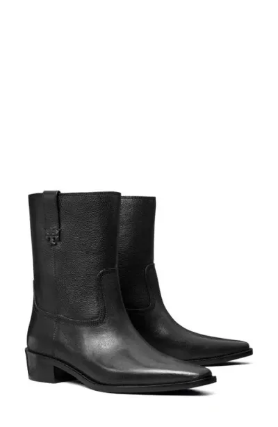 Tory Burch City Western Ankle Boot In Black