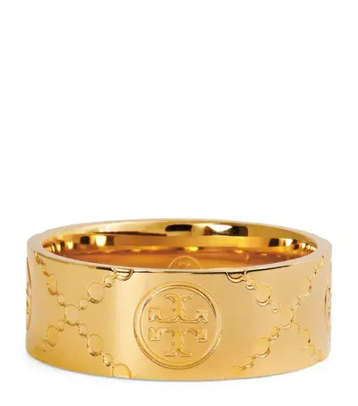 Tory Burch Double T Monogram Ring In Gold