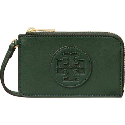 Tory Burch Ella Bio Zip Card Case In Green