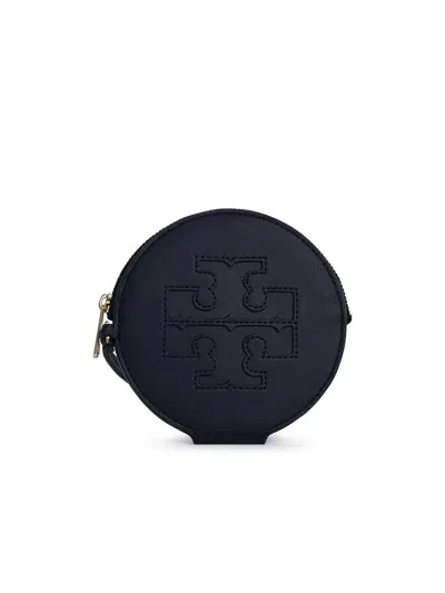 Tory Burch Ella Card Holder In Matt Black Bio-tex Leather In Nero