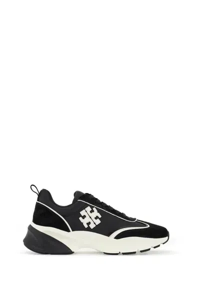 Tory Burch Good Luck Panelled Sneakers In Black