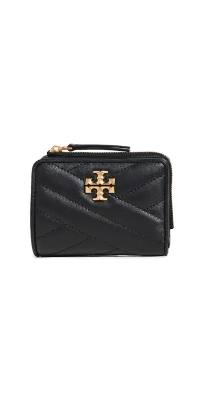 Tory Burch Bi-fold Wallet Kira Moto In Black