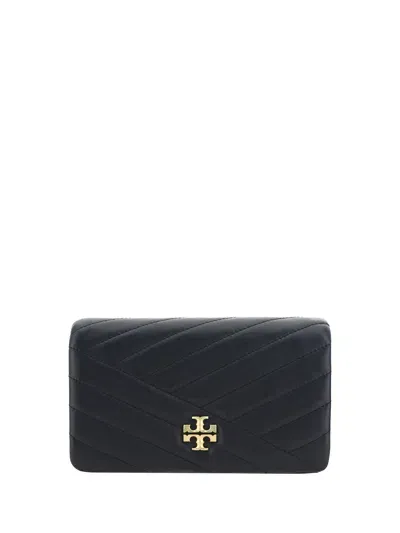 Tory Burch Kira Chevron Shoulder Wallet In Black