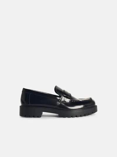 Tory Burch 'lug' Black Leather Loafers