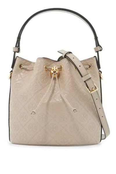 Tory Burch Ma\n\nmonogram T Bucket Bag With In Fresh Clay