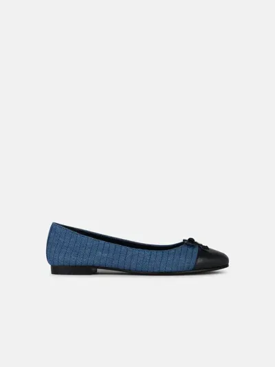 Tory Burch 'matelassé' Ballet Flats In Blue Denim Blend