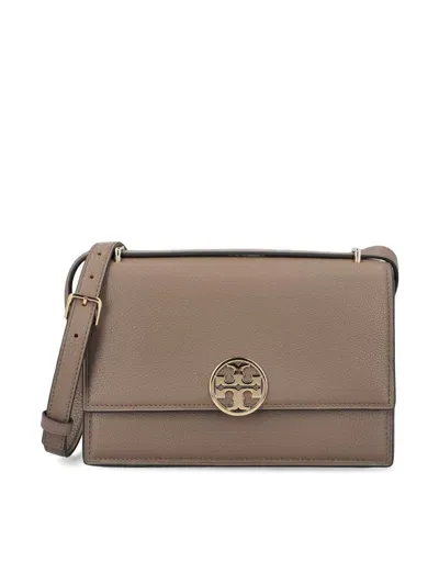 Tory Burch Miller Shoulder Bag In Beige