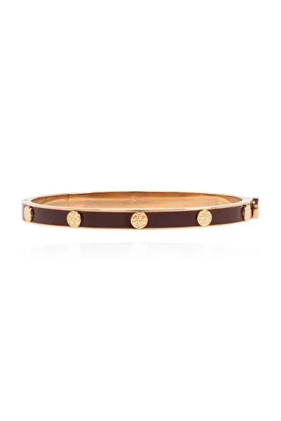 Tory Burch Miller Stud Hinge Bracelet In Gold