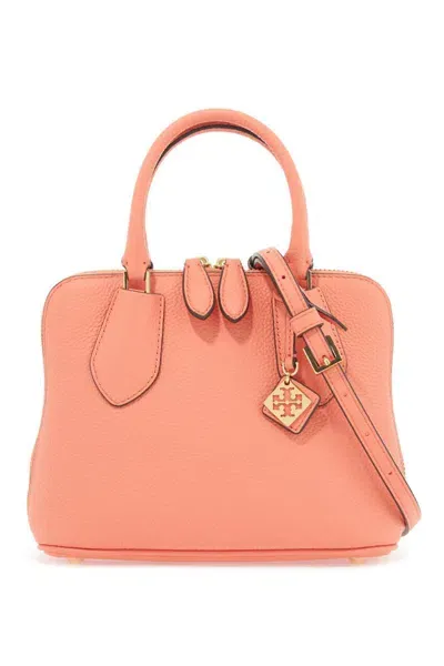 Tory Burch Mini Swing Pebbled-texture Tote Bag In Pink