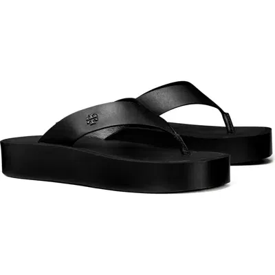 Tory Burch Platform Flip-flop In Black / Black