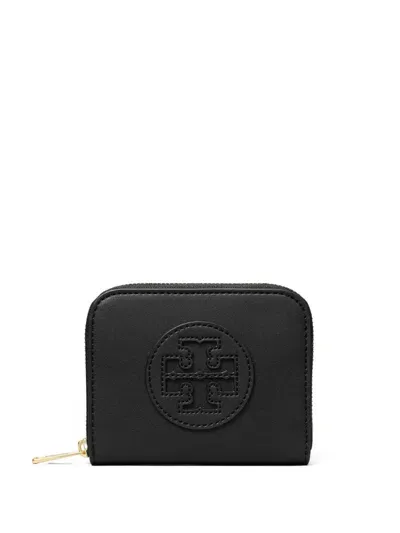 Tory Burch Ella Bio Small Zipped Wallet In Black