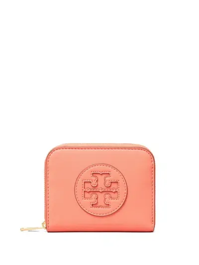 Tory Burch Small Ella Bio Zip Wallet In Orange